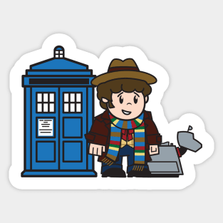 Mitesized 4th Doctor Sticker